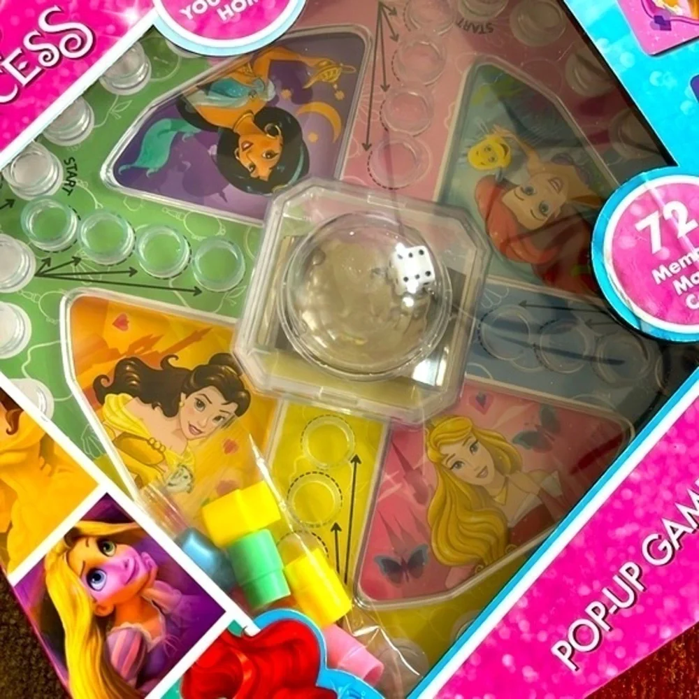 Brand New Disney Princess Pop Up Game & Memory Match Game Ariel Belle Jasmine
